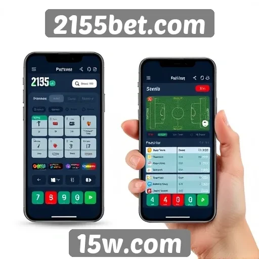 Interface do usuário em dispositivos móveis no 2155bet.com
